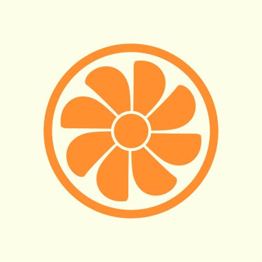 Egzoz fan simge. Vantilatör sembolü. Düz tasarım stili.