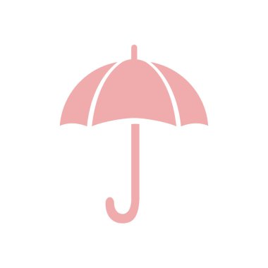 Şemsiye simgesi. Yağmur koruma sembolü. Düz tasarım biçimi. 