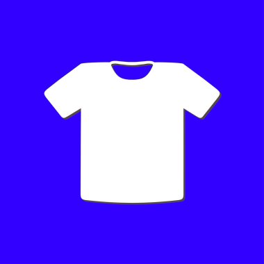 T-shirt işareti simgesi. Giysi sembolü. Düz tasarım stili.
