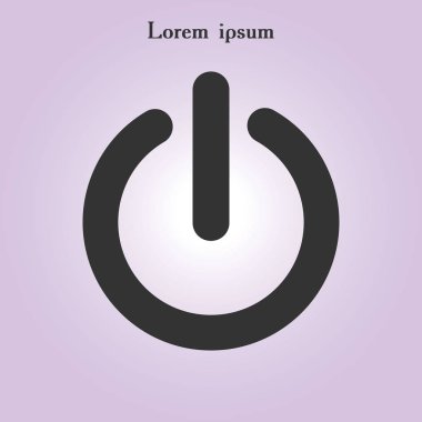 Güç işareti düz simgesi.