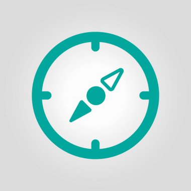 Vektör pusula simgesini. Yöreden yönde. Düz tasarım stili.