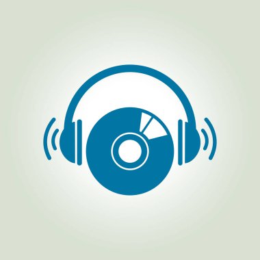 CD veya Dvd simgesini. Kompakt disk erkek. Düz tasarım stili.