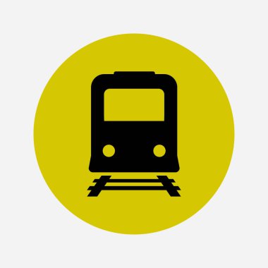 Tren simgesi. Metro sembolü. Tren istasyonu işareti.