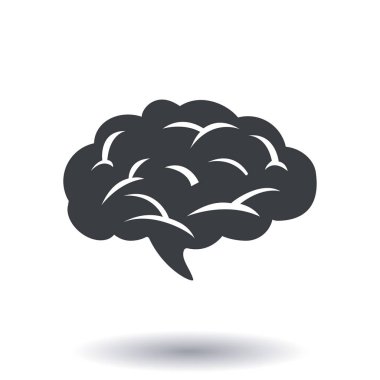 Beyin simgesi. İnsan akıllı akıllı zihin. Nöroloji sembolü.