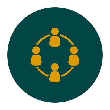 İletişim konsepti. Sosyal ağ tek simgesi. Küresel teknoloji İş dünyasındaki sosyal bağlantılar ağı.