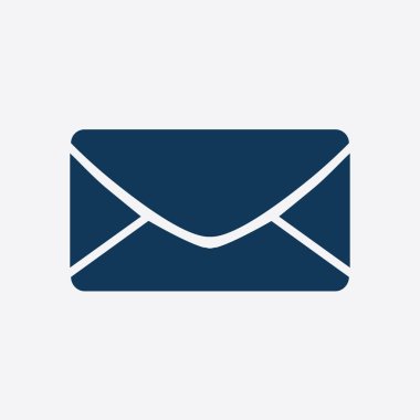 Düz simgesi mektup. Posta simgesi. Vektör simgesi. 