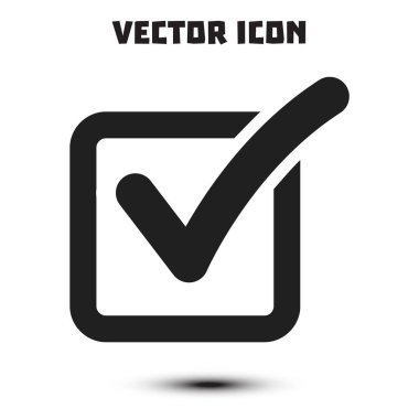 Kontrol listesi simgesi. Kutu işaretinde işaretle.