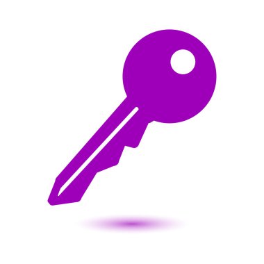 Anahtar simgesi. Kilit simgesi. Güvenlik işareti. Düz tasarım stili.