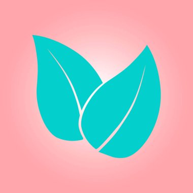 Yaprak simgesi. Taze doğal ürün simgesi. Organik ürün işareti. Düz tasarım stili.