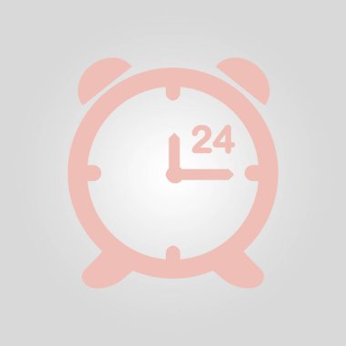 Saat Açık. Saat yüzü. Düz tasarım stili.