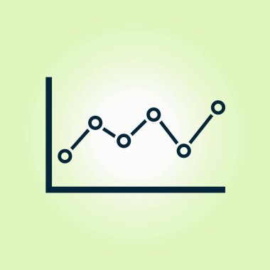 Grafik grafik simgesi. Diyagram simgesi. Düz tasarım stili.