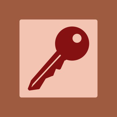 Anahtar simgesi. Kilit simgesi. Güvenlik işareti. Düz tasarım stili.