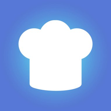 Chef şapka işareti simgesi. Şapka pişirme sembolü.