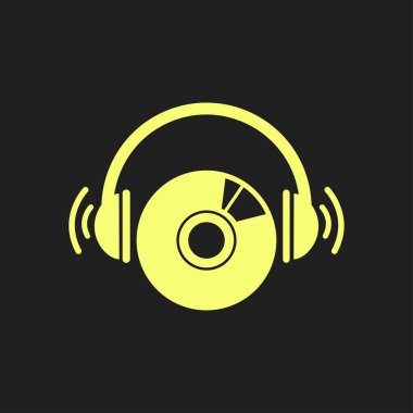 CD veya Dvd simgesini. Kompakt disk erkek. Düz tasarım stili.