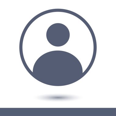 Bağlantı işareti. Kullanıcı işareti simgesi. Kişi sembolü. İnsan avatar. Düz stil. 