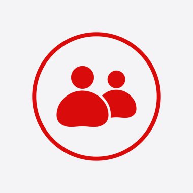 Soyut sosyal işaret simgesi. Düz vektör çizimi