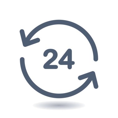 Saat saat etrafında bir gün simgesini açın. Rozet-saat çalışma süresi.