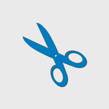 Makas simgesi. Mark burayı kes. Düz tasarım.