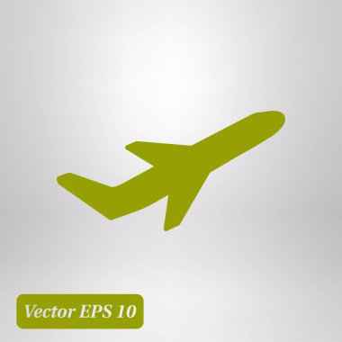 Uçak uçuş biletleri hava sinek seyahat kalkış siluet öğesi. Uçak sembolü. Seyahat etmek simge. Düz tasarım. 