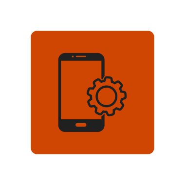 Akıllı telefon hizmetleri simgesi. Mobil kullanıcılar için destek.