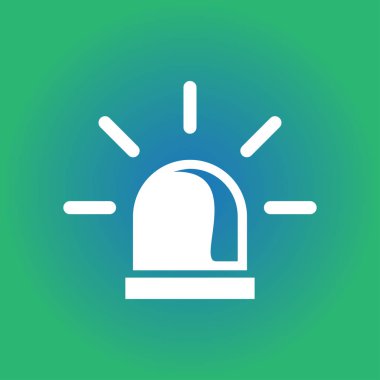 Polis tek simge. Alarm güç düğmesi. Polis seslenmek düğme.