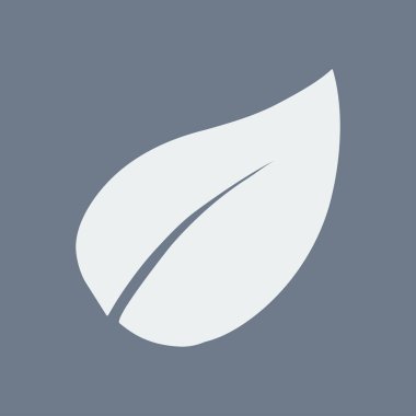 Yaprak simgesi. Taze doğal ürün. Organik ürün simgesi. Düz tasarım stili.