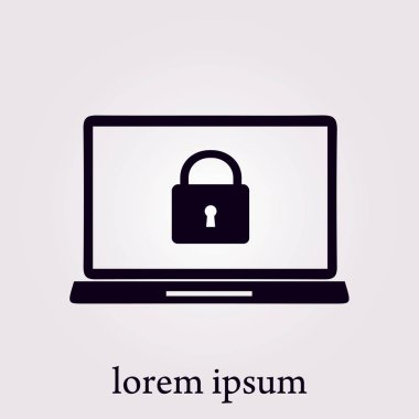 Internet güvenlik kavramı simgesi. Kimlik ve koruma simgesi.