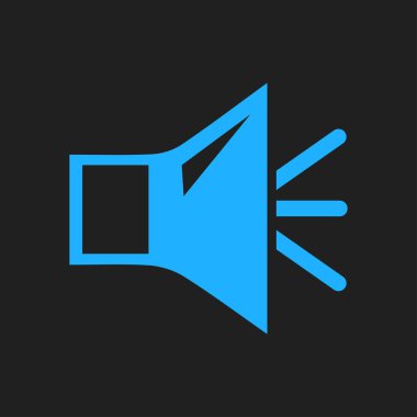 Hoparlör simgesi. Hoparlör ses işareti simgesi. Sembol ses. Düz tasarım stili. 