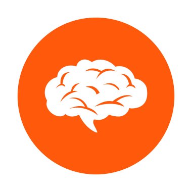 Beyin simgesi. İnsan akıllı akıllı zihin. Nöroloji sembolü.