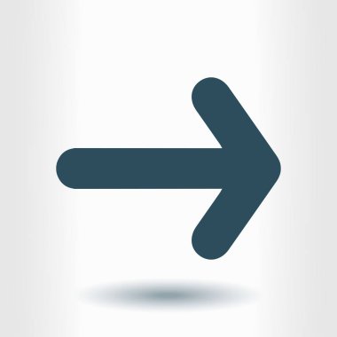 Ok simgesi. Kara navigasyonu için işaretçi yönünü.