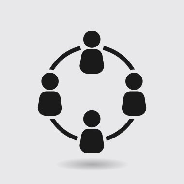 İletişim kavramı, vektör çizim basit simgesi