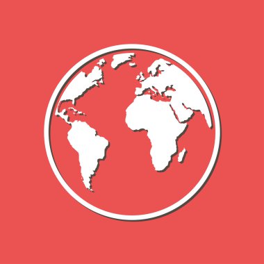 Küre simgesi. Dünya gezegeninde seyahat. Dünya çapında seyahat.