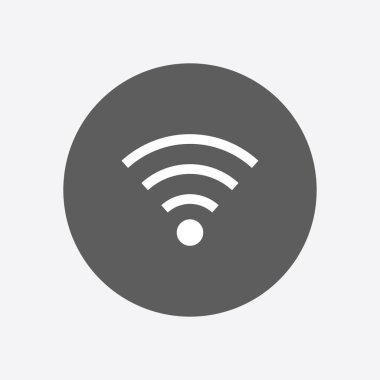 WiFi sembolü. Vektör kablosuz ağ kutsal kişilerin resmi. Düz tasarım stili.