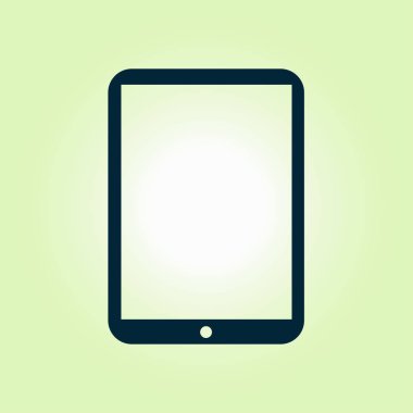 Modern dijital tablet Pc simgesi. Düz tasarım simgesi. 