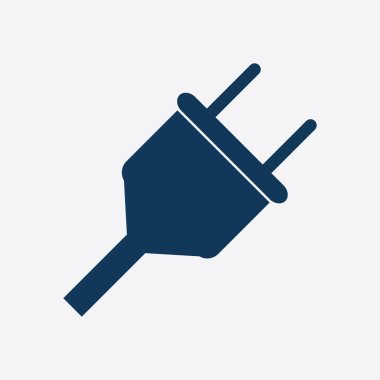 Vektör elektrik prizinden sembolü. Web düz simgesi.