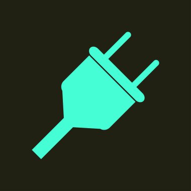 Vektör elektrik prizinden sembolü. Web düz simgesi.