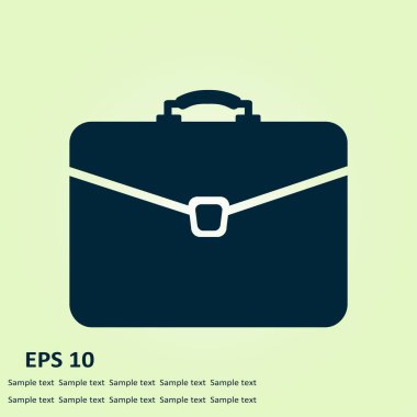 Evrak çantası ikonu, vektör illüstrasyonu. düz tasarım biçimi. 