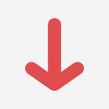 Ok simgesi. Kara navigasyonu için işaretçi yönünü.