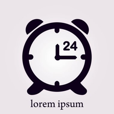 Saat Açık. Saat yüzü. Düz tasarım stili.