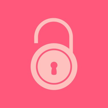 asma kilit, vektör çizim basit simgesi