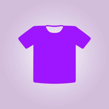 T-shirt işareti simgesi. Giysi sembolü. Düz tasarım stili.