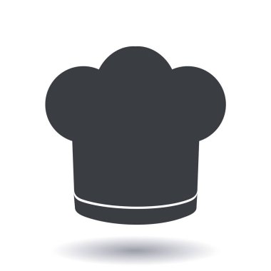 Chef şapka işareti simgesi. Şapka pişirme sembolü.