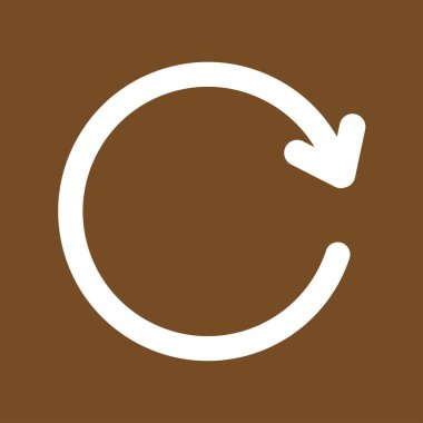 Dairesel ok işareti simge vektör. Sağa taşır oku.