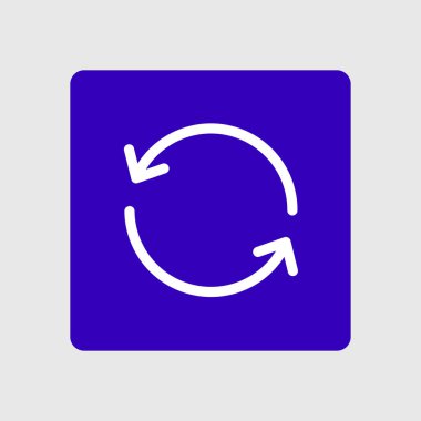 Dairesel ok işareti simge vektör. Düz tasarım stili.