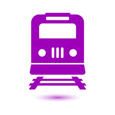Tren simgesi. Metro sembolü. Tren istasyonu işareti.