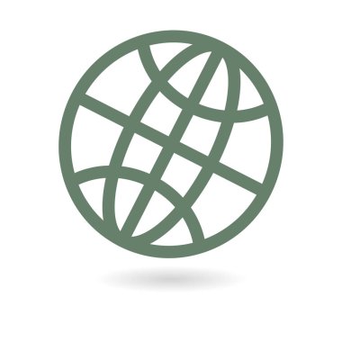 Küre simgesi. Düz tasarım stili dünya vektör simgeler.