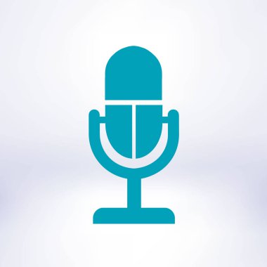 Hoparlör simgesi. Canlı müzik işareti. Düz tasarım stili. 