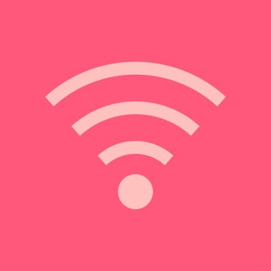 WiFi sembolü. Vektör kablosuz ağ kutsal kişilerin resmi. Düz tasarım stili.