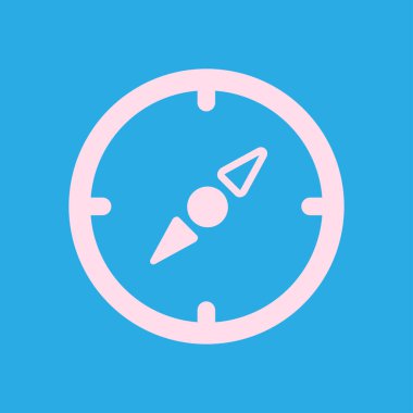 Vektör pusula simgesini. Yöreden yönde. Düz tasarım stili.