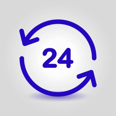 Saat saat etrafında bir gün simgesini açın. Rozet-saat çalışma süresi.